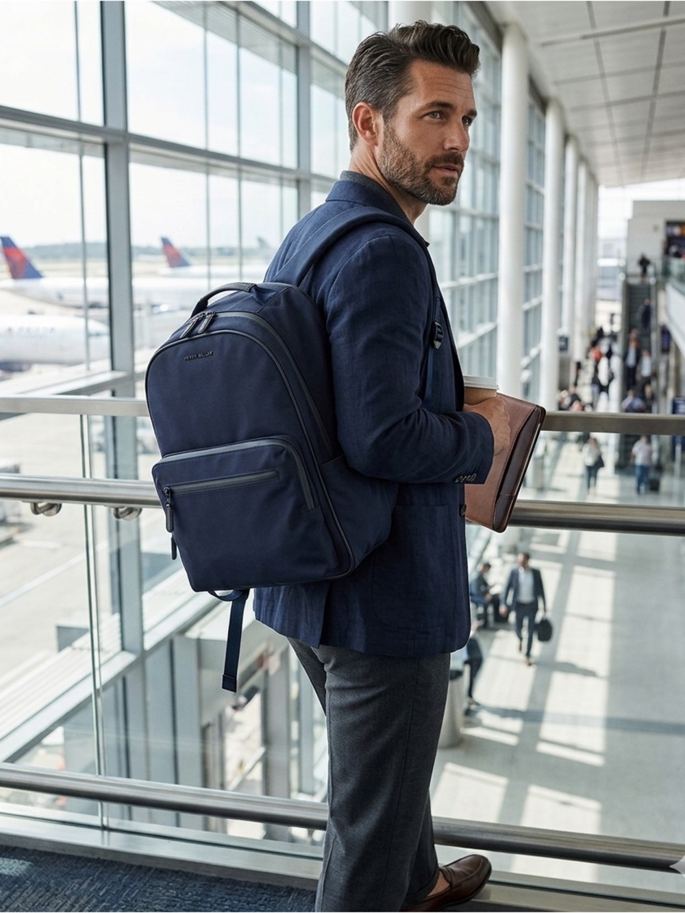 Peter Millar Navy Blue Backpack